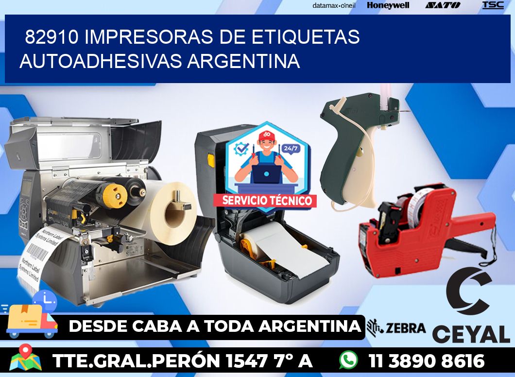 82910 Impresoras de etiquetas autoadhesivas argentina