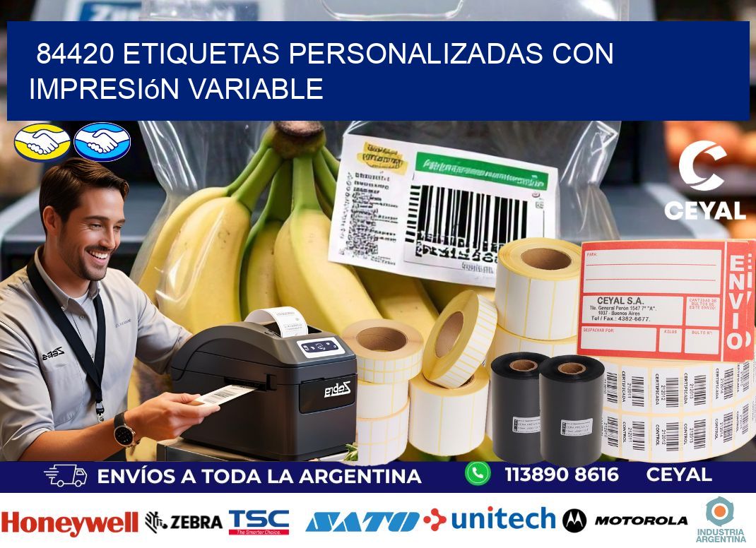 84420 etiquetas personalizadas con impresión variable