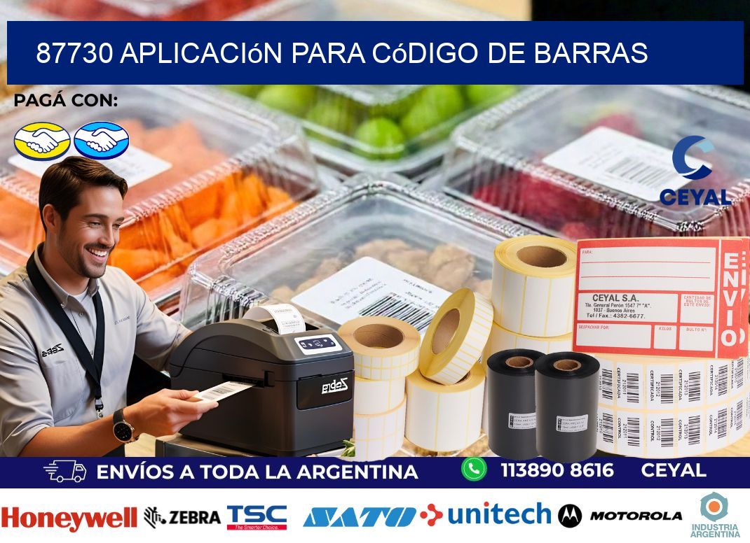 87730 Aplicación para código de barras