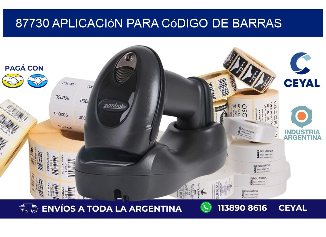 87730 Aplicación para código de barras