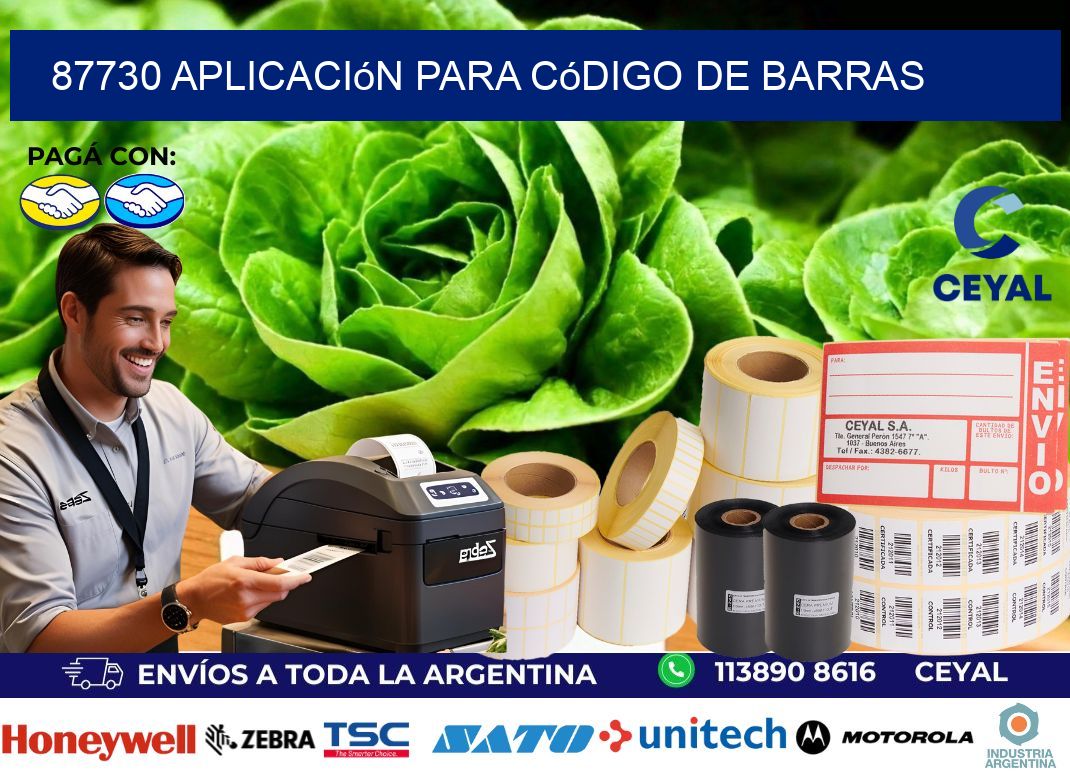 87730 Aplicación para código de barras