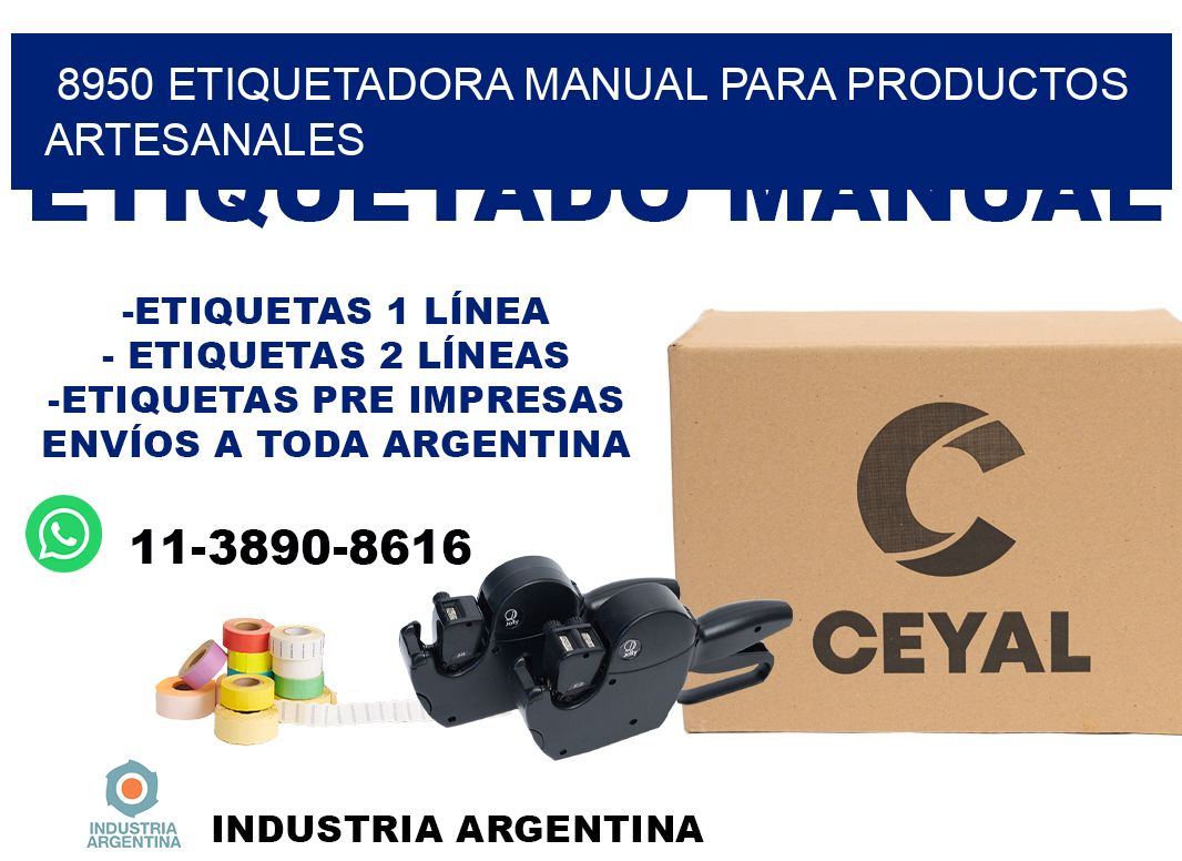 8950 etiquetadora manual para productos artesanales