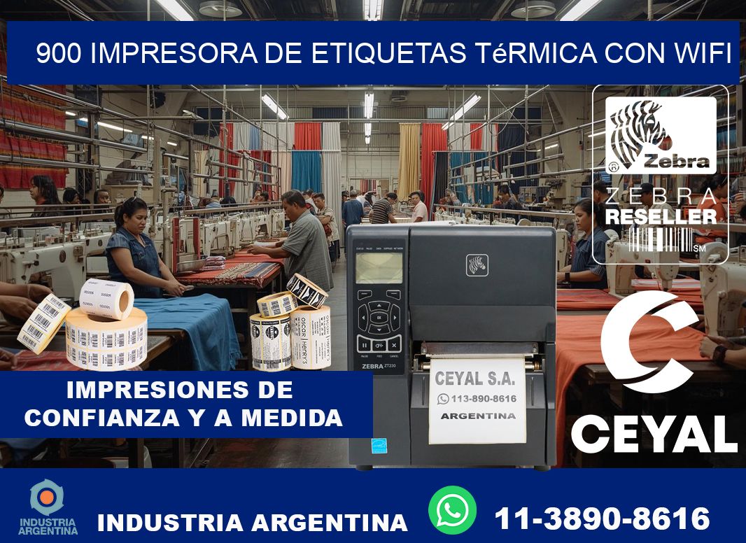 900 impresora de etiquetas térmica con wifi