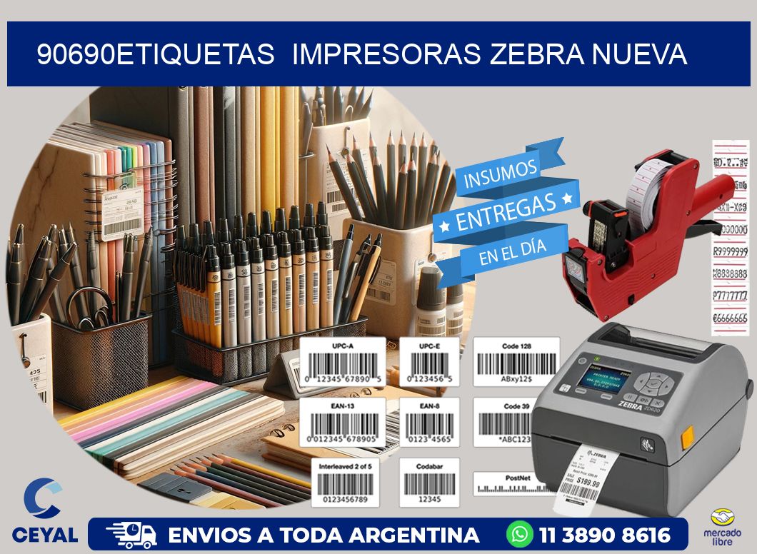 90690etiquetas impresoras zebra nueva