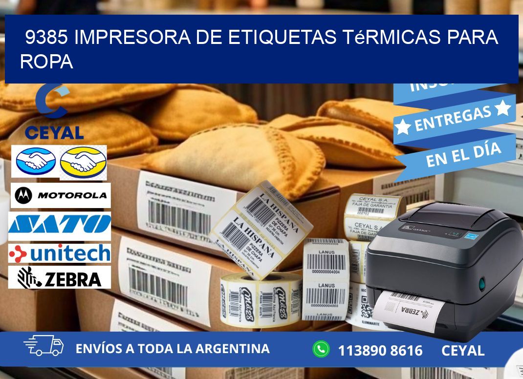 9385 impresora de etiquetas térmicas para ropa