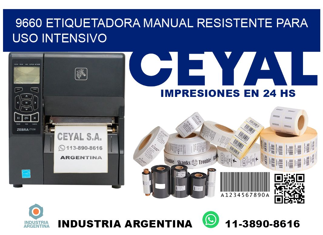 9660 etiquetadora manual resistente para uso intensivo