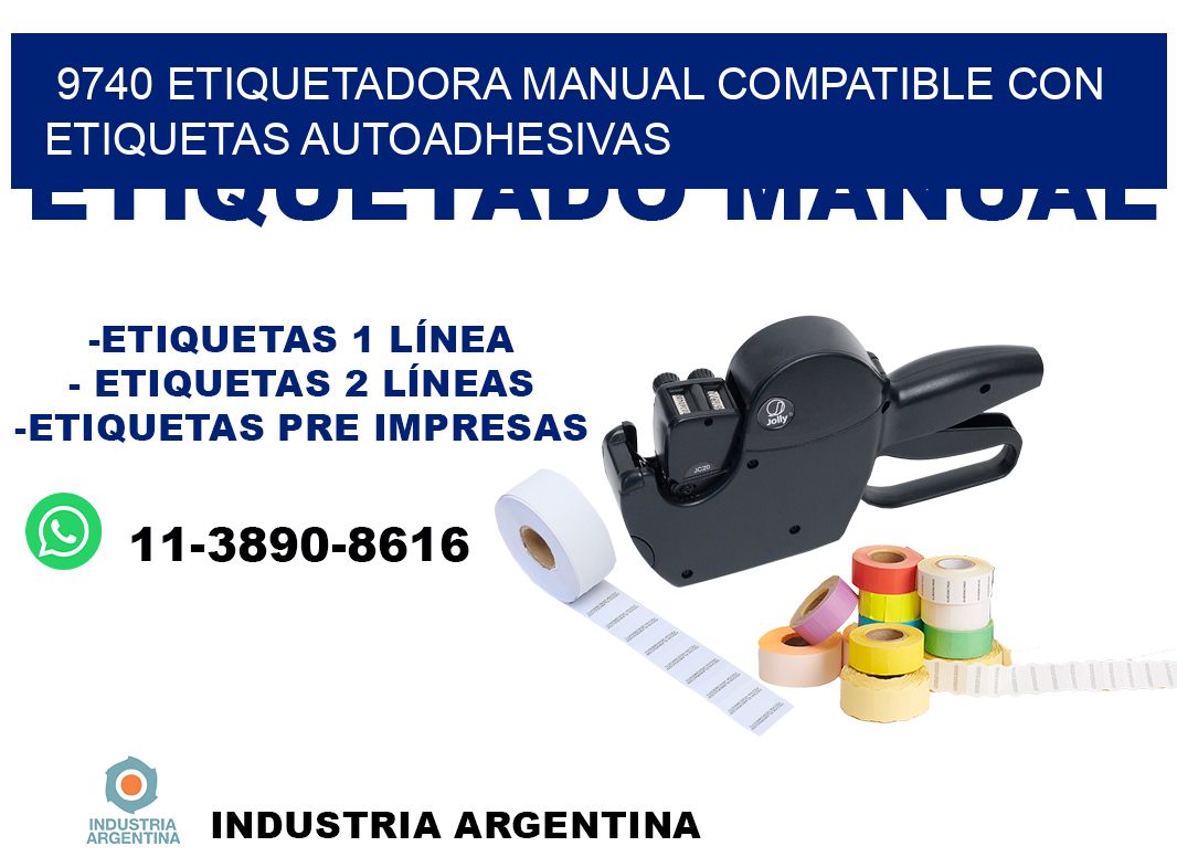 9740 etiquetadora manual compatible con etiquetas autoadhesivas