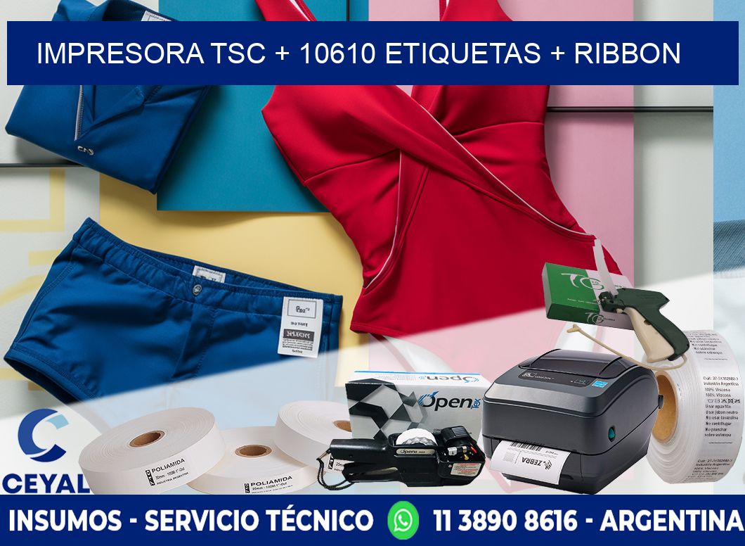 impresora TSC + 10610 etiquetas + ribbon