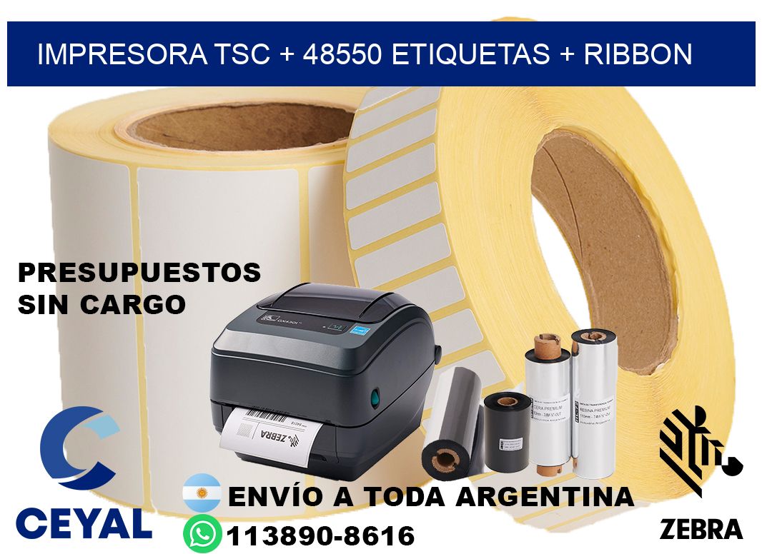 impresora TSC + 48550 etiquetas + ribbon