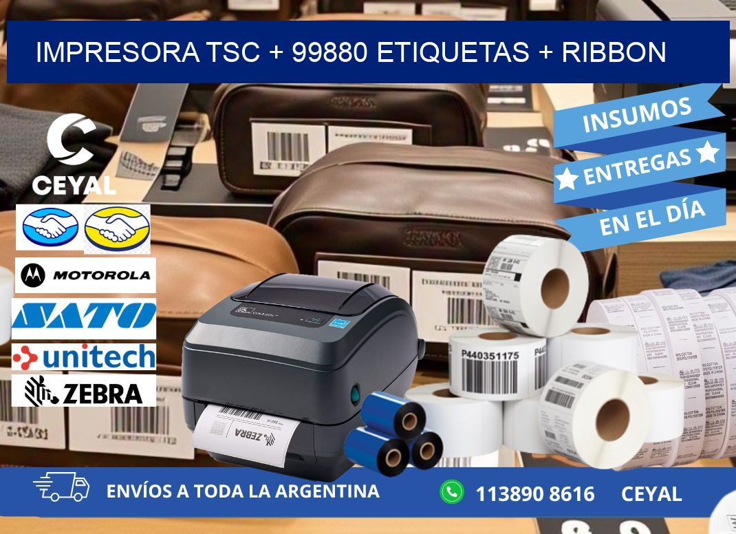 impresora TSC + 99880 etiquetas + ribbon