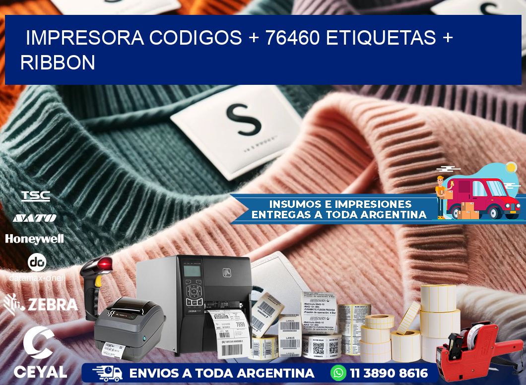 impresora codigos + 76460 etiquetas + ribbon