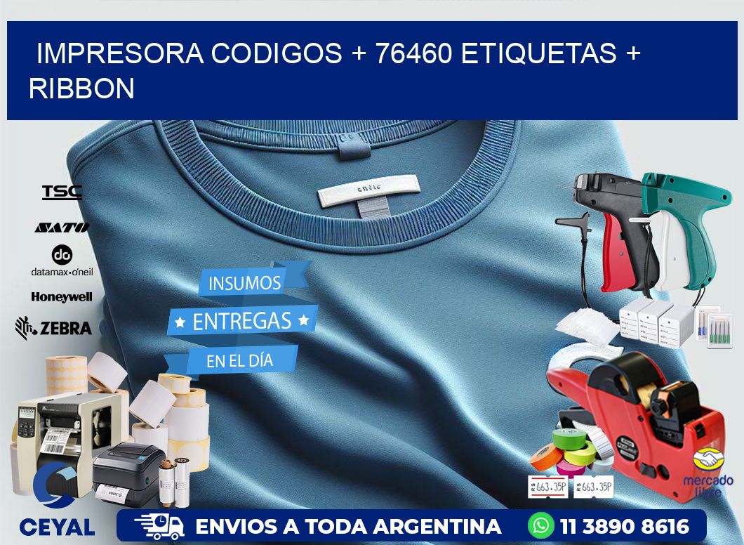 impresora codigos + 76460 etiquetas + ribbon