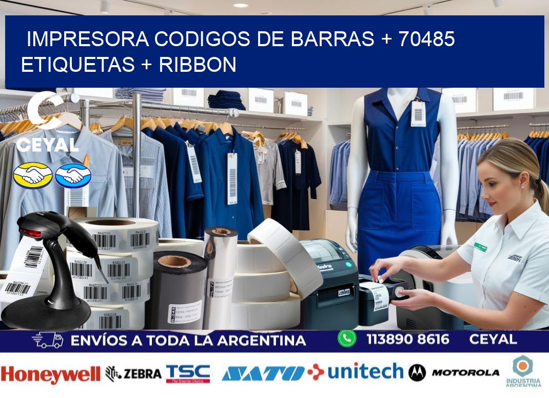 impresora codigos de barras + 70485 etiquetas + ribbon