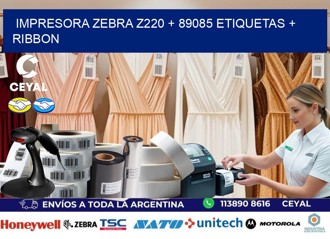 impresora zebra z220 + 89085 etiquetas + ribbon