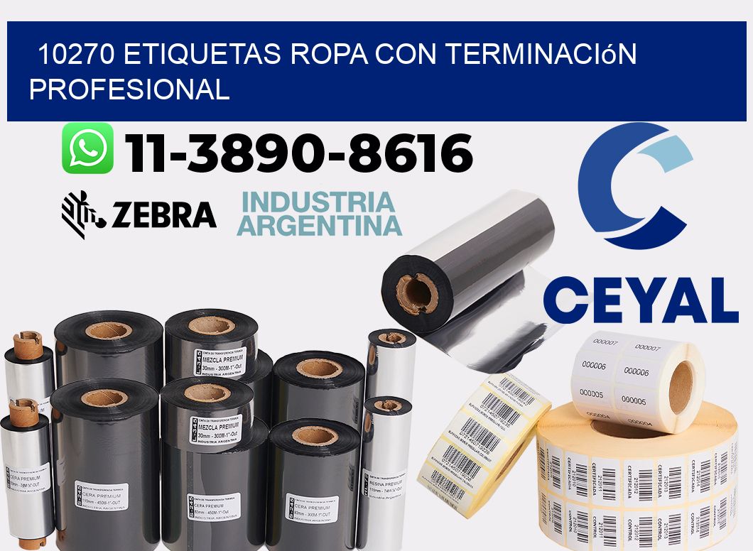 10270 Etiquetas ropa con terminación profesional