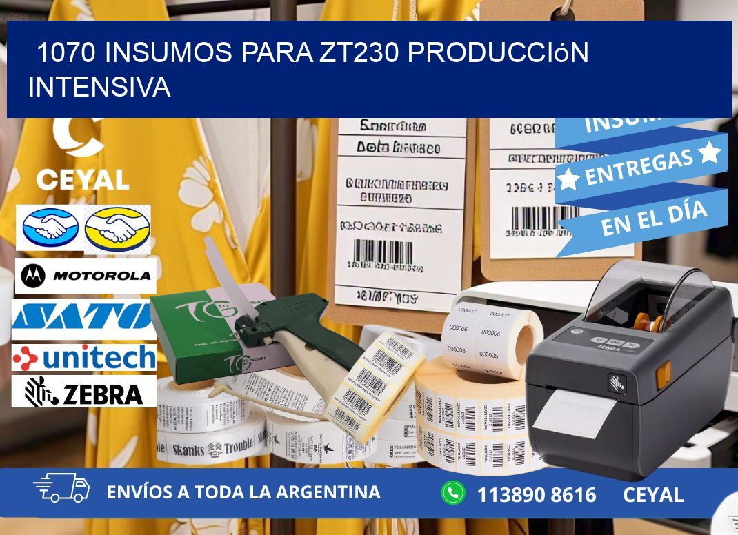 1070 insumos para zt230 producción intensiva