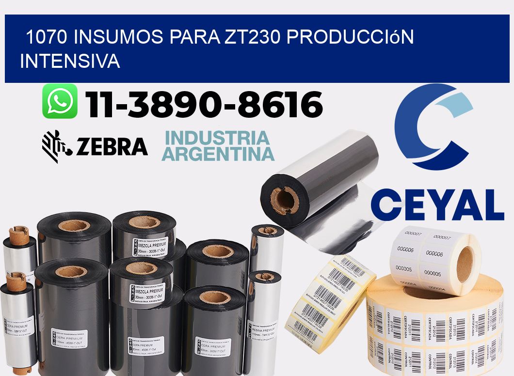 1070 insumos para zt230 producción intensiva