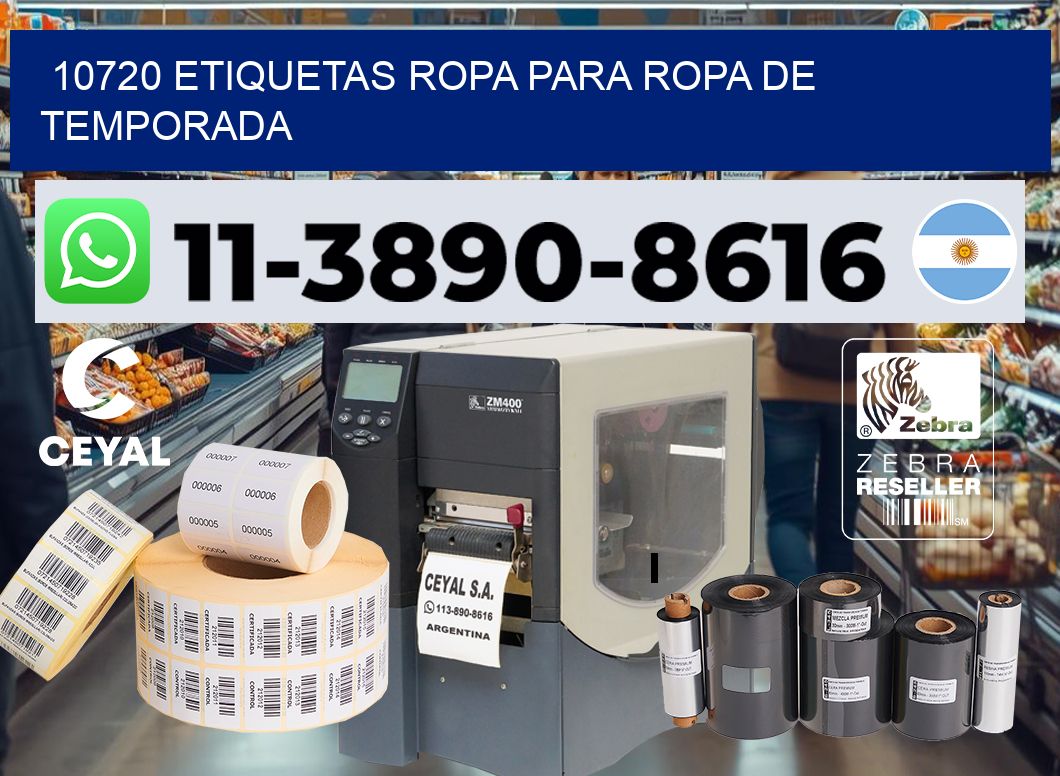 10720 Etiquetas ropa para ropa de temporada