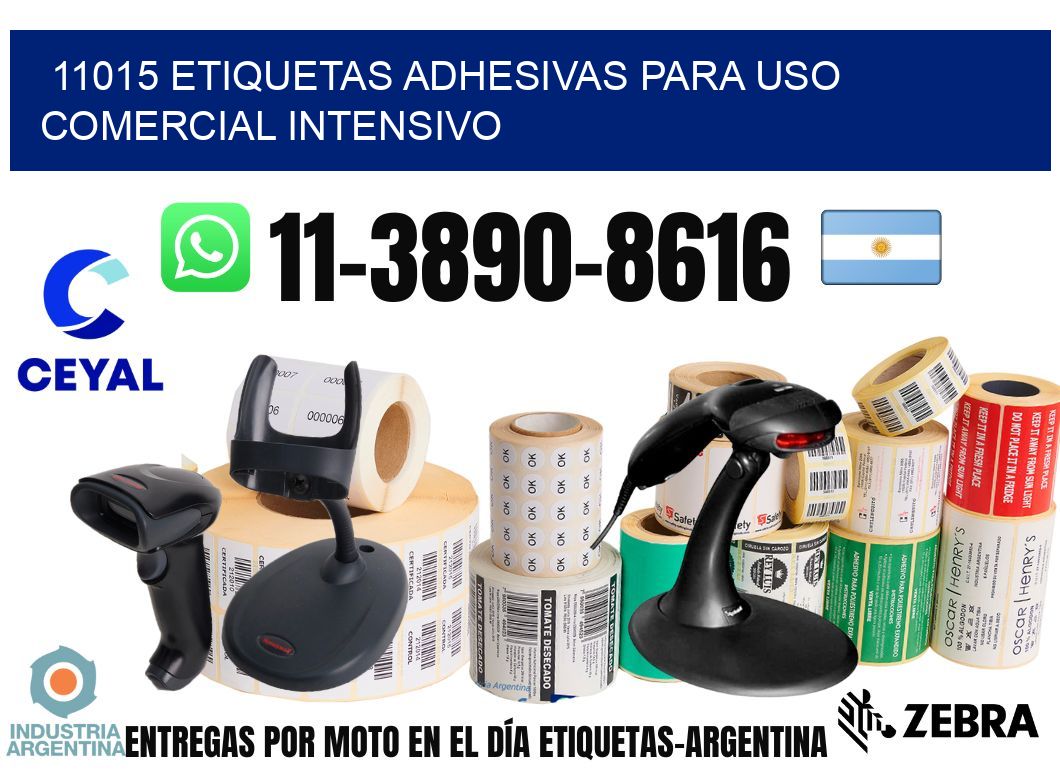 11015 Etiquetas adhesivas para uso comercial intensivo