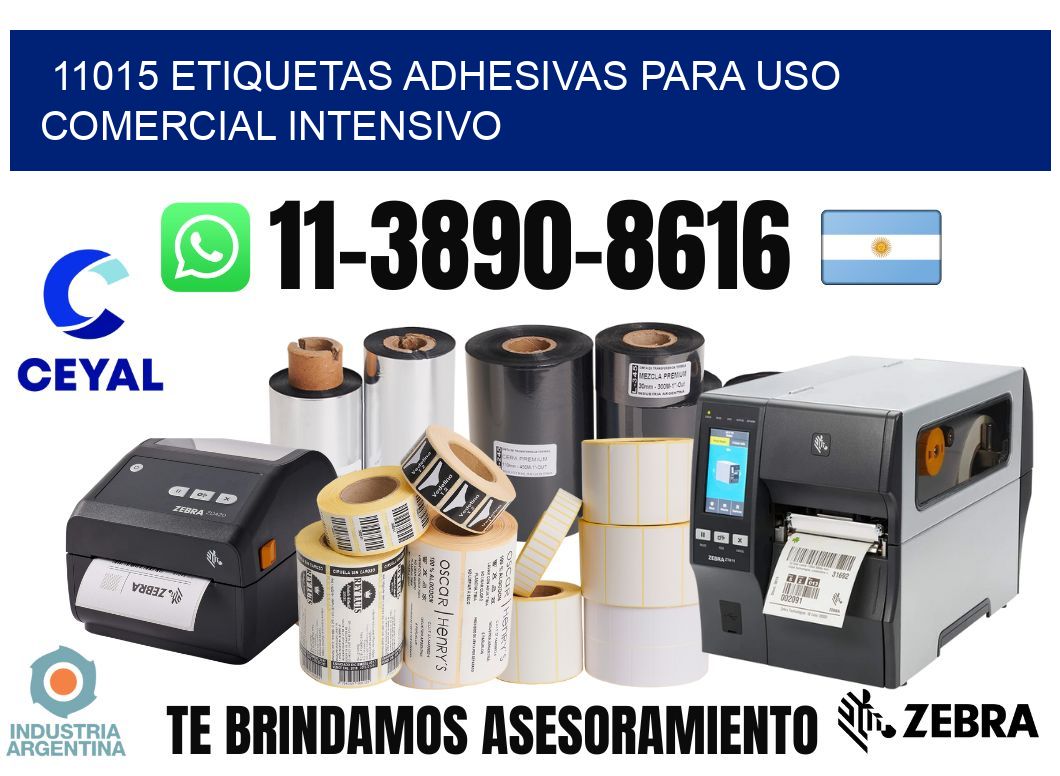 11015 Etiquetas adhesivas para uso comercial intensivo