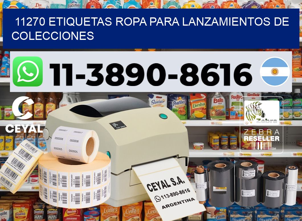 11270 Etiquetas ropa para lanzamientos de colecciones