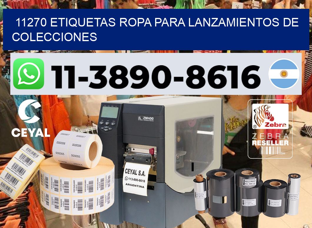 11270 Etiquetas ropa para lanzamientos de colecciones
