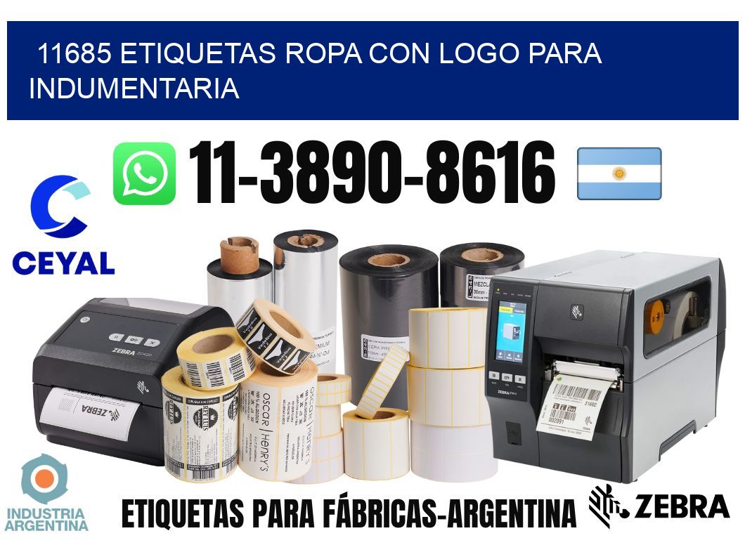 11685 Etiquetas ropa con logo para indumentaria
