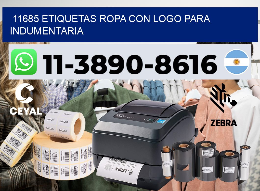 11685 Etiquetas ropa con logo para indumentaria