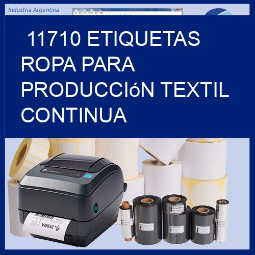 11710 Etiquetas ropa para producción textil continua