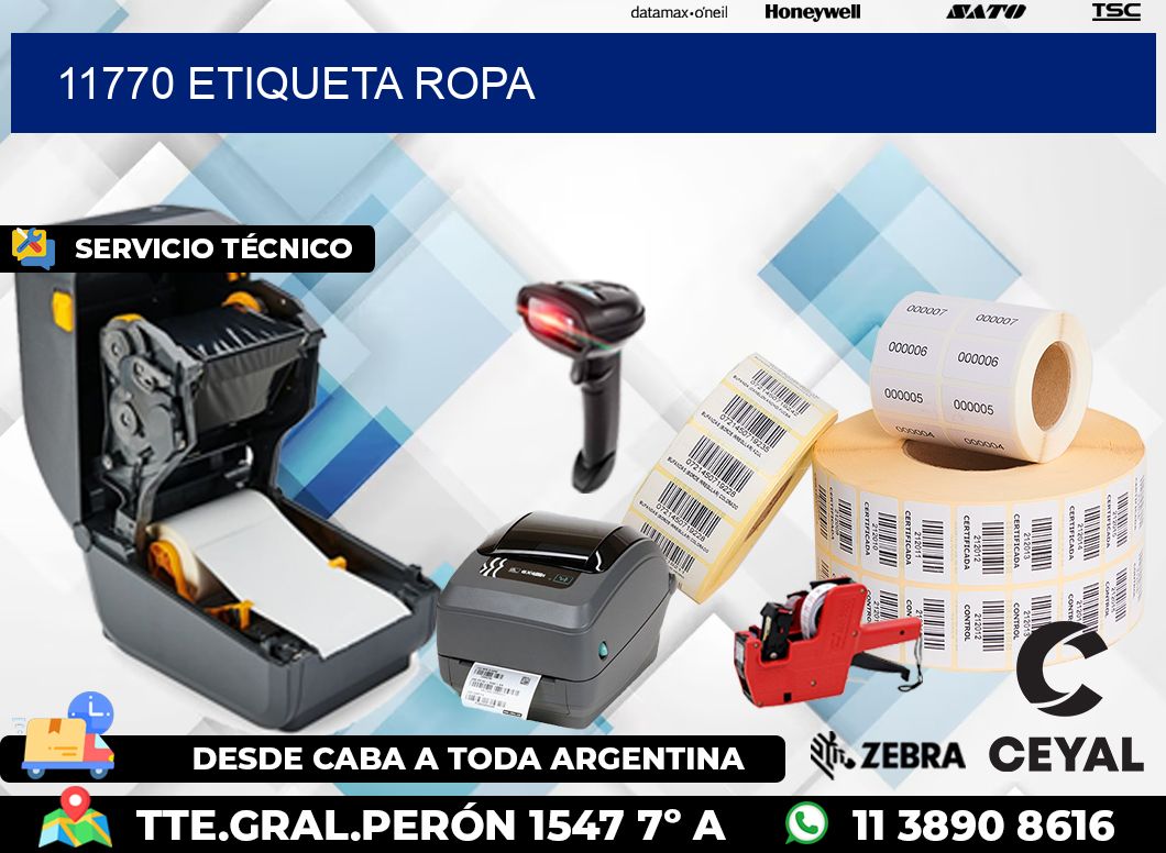 11770 etiqueta ropa