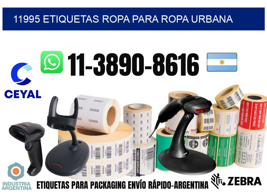 11995 Etiquetas ropa para ropa urbana