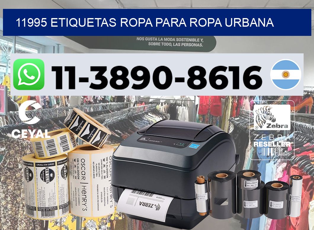 11995 Etiquetas ropa para ropa urbana