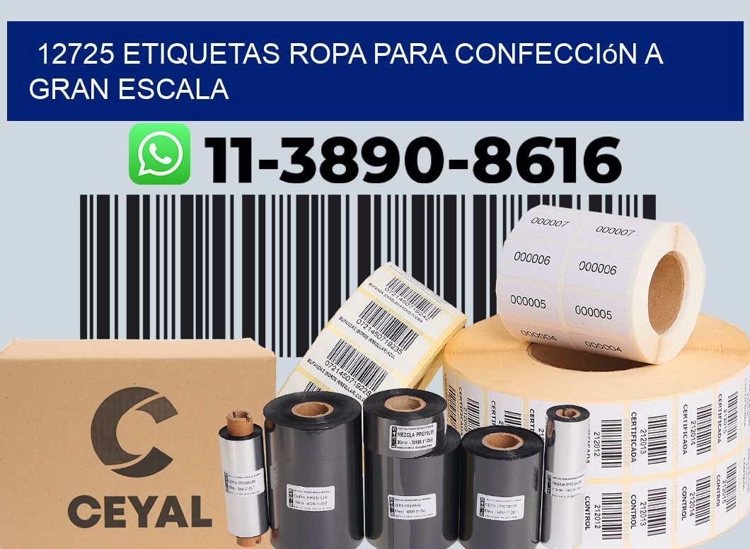 12725 Etiquetas ropa para confección a gran escala