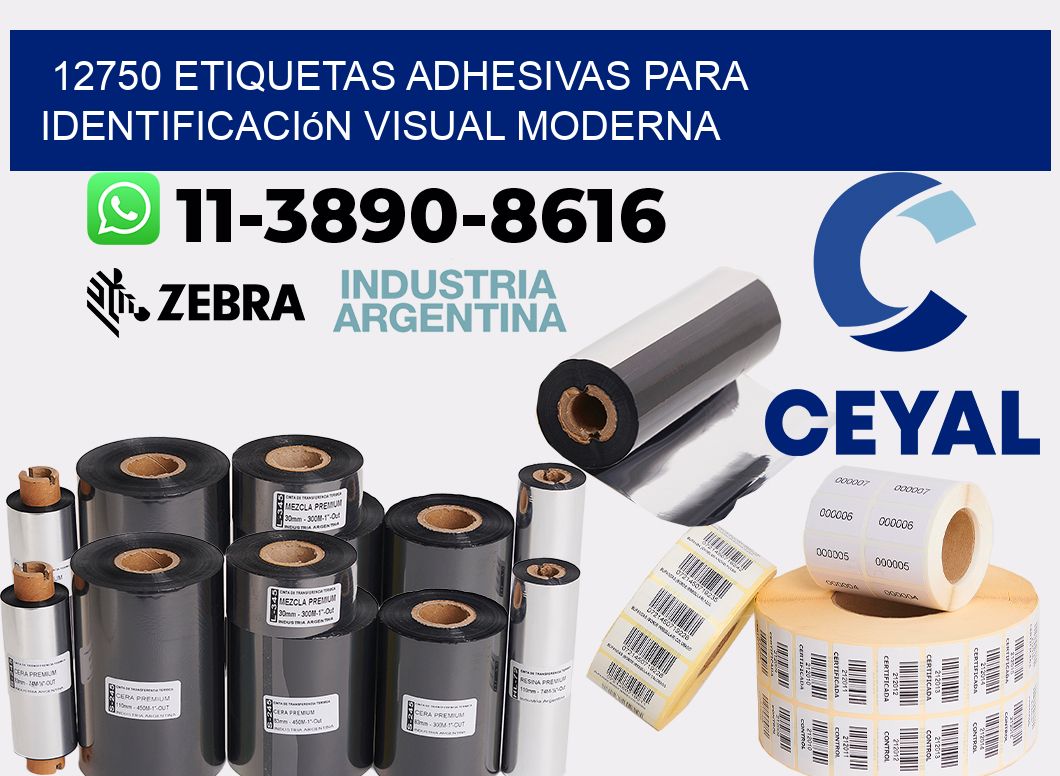 12750 Etiquetas adhesivas para identificación visual moderna