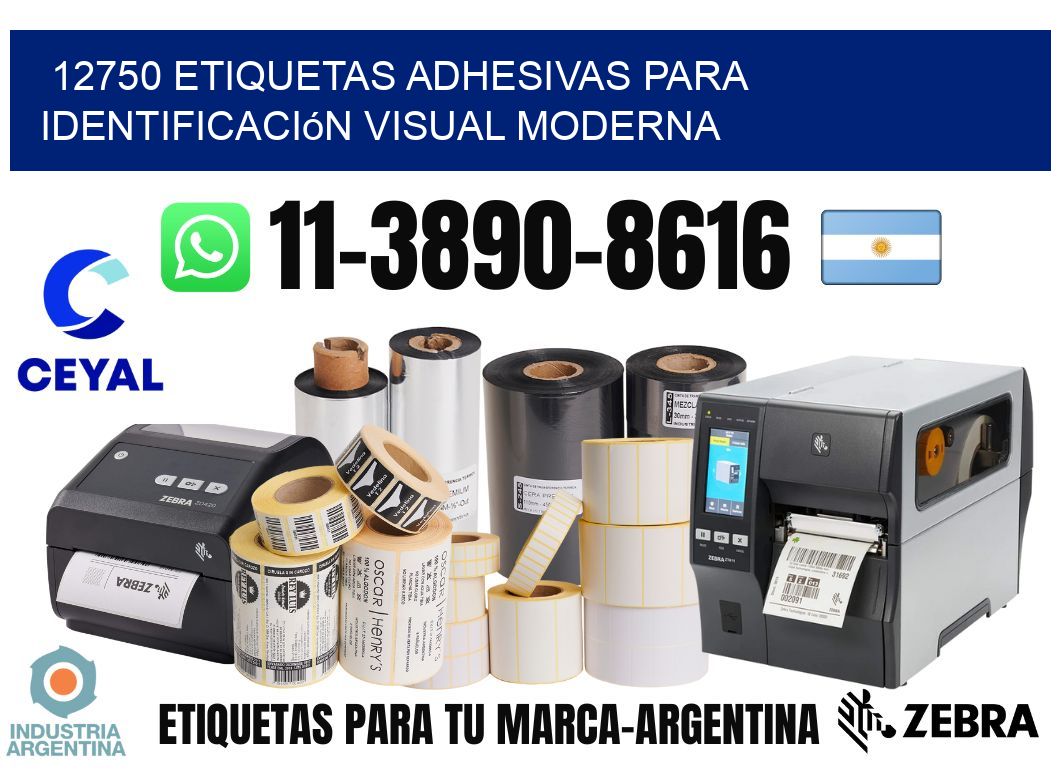 12750 Etiquetas adhesivas para identificación visual moderna