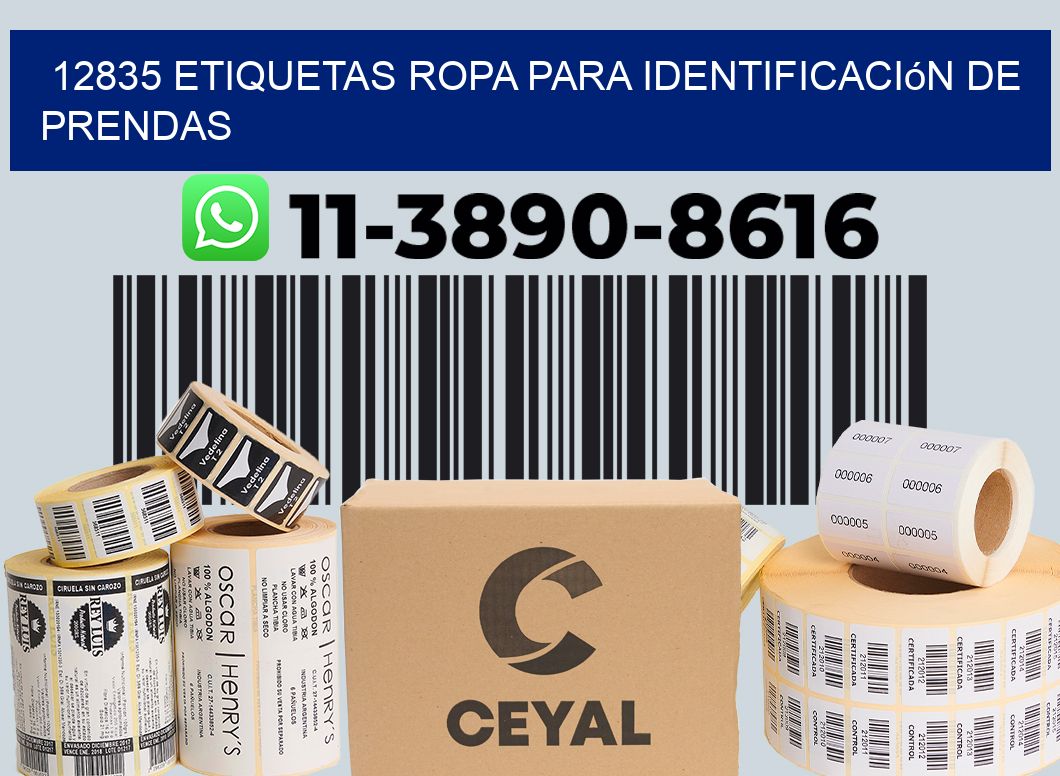 12835 Etiquetas ropa para identificación de prendas
