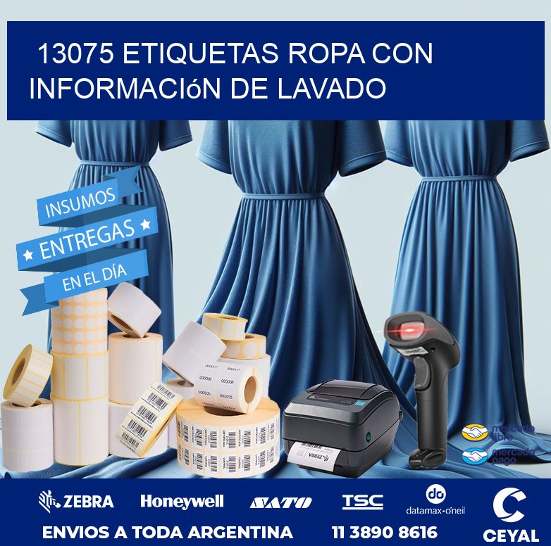 13075 Etiquetas ropa con información de lavado