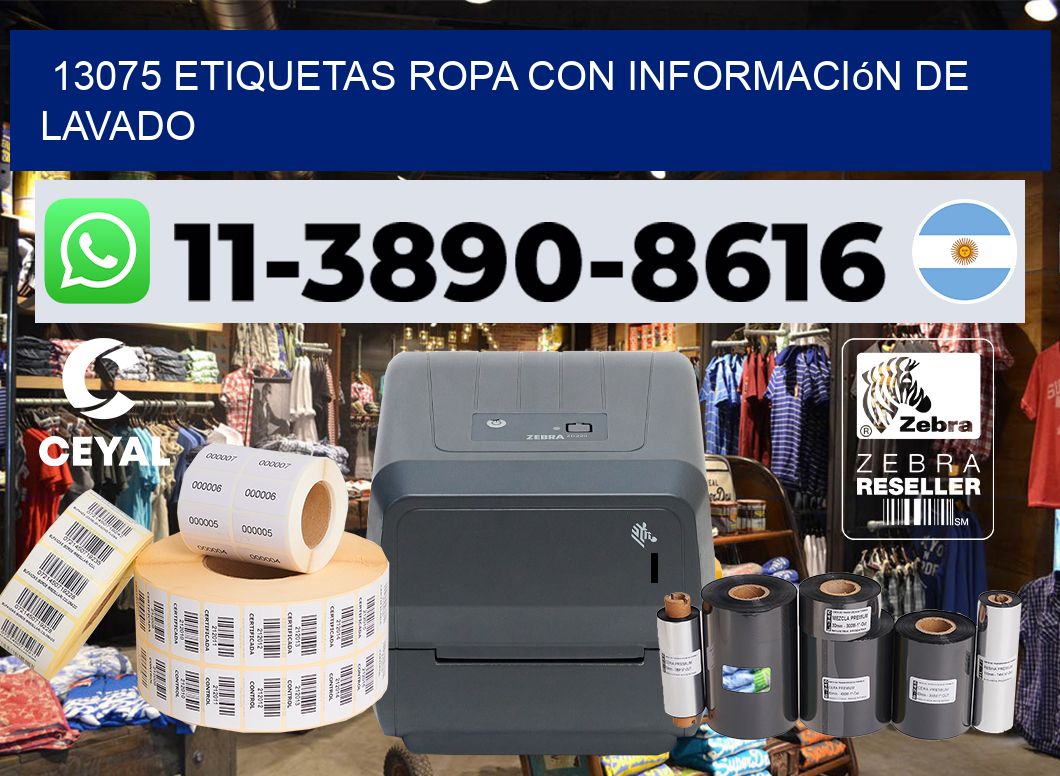 13075 Etiquetas ropa con información de lavado