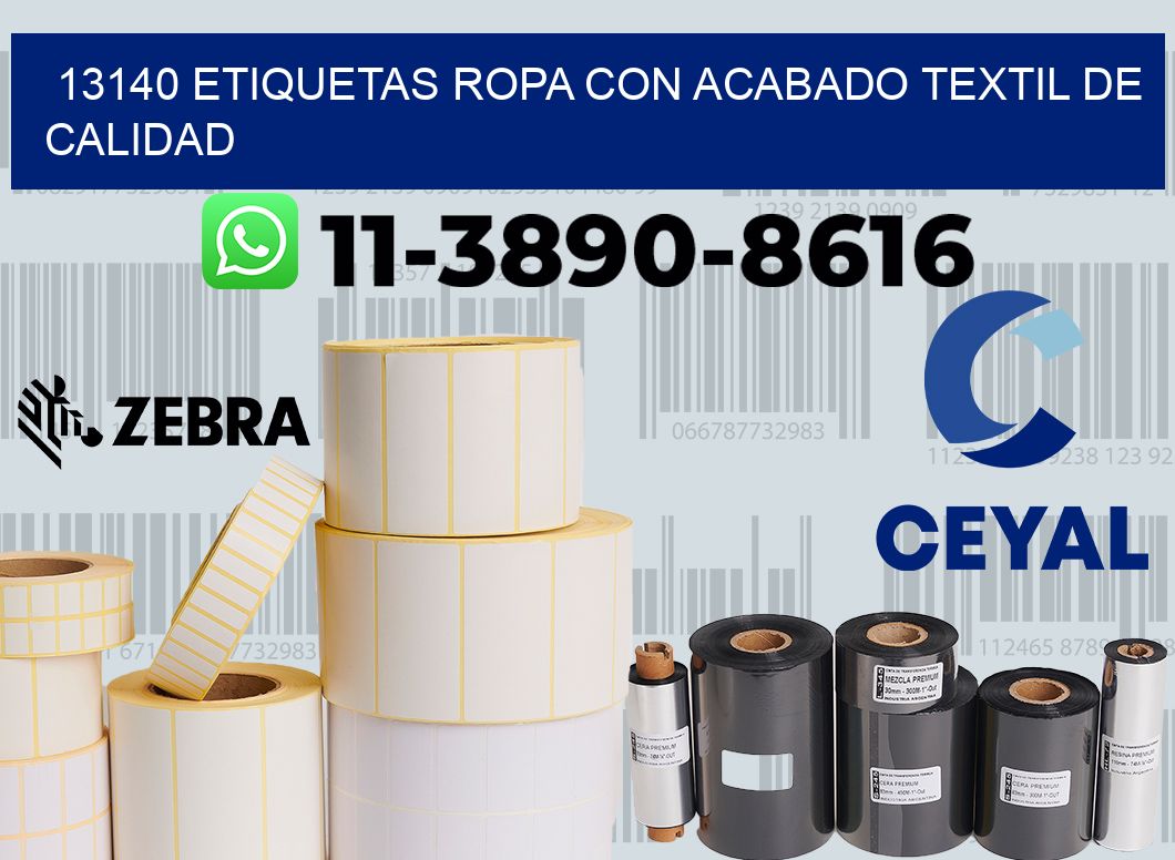 13140 Etiquetas ropa con acabado textil de calidad