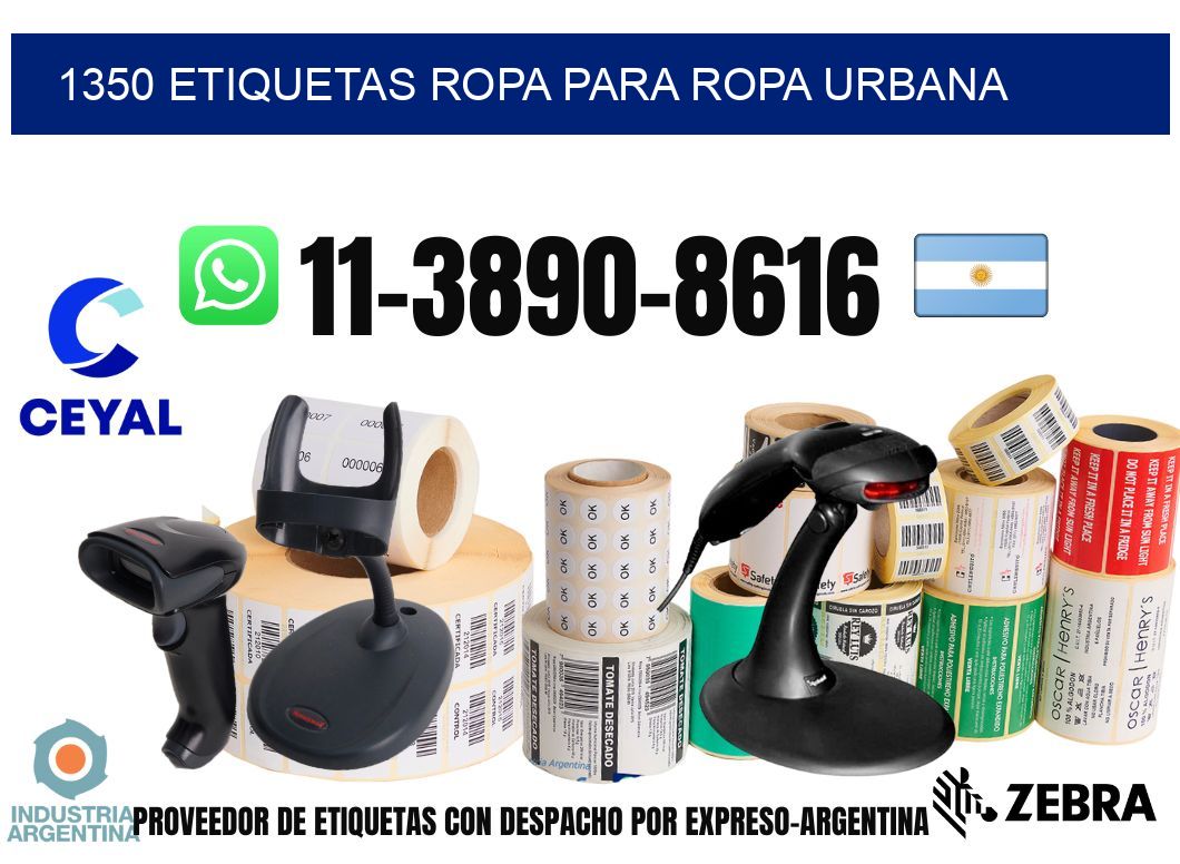 1350 Etiquetas ropa para ropa urbana