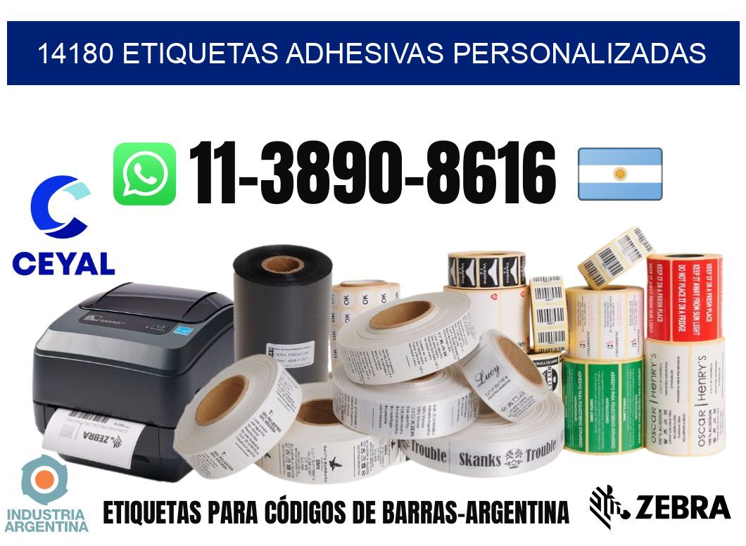 14180 Etiquetas adhesivas personalizadas