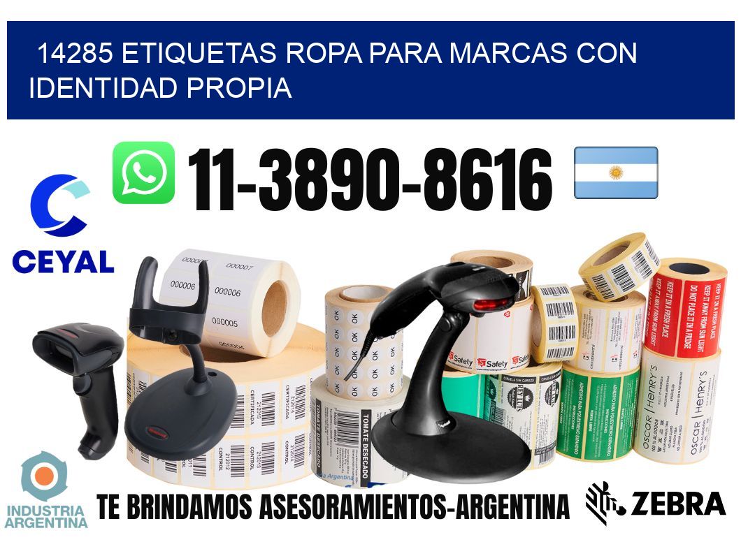14285 Etiquetas ropa para marcas con identidad propia