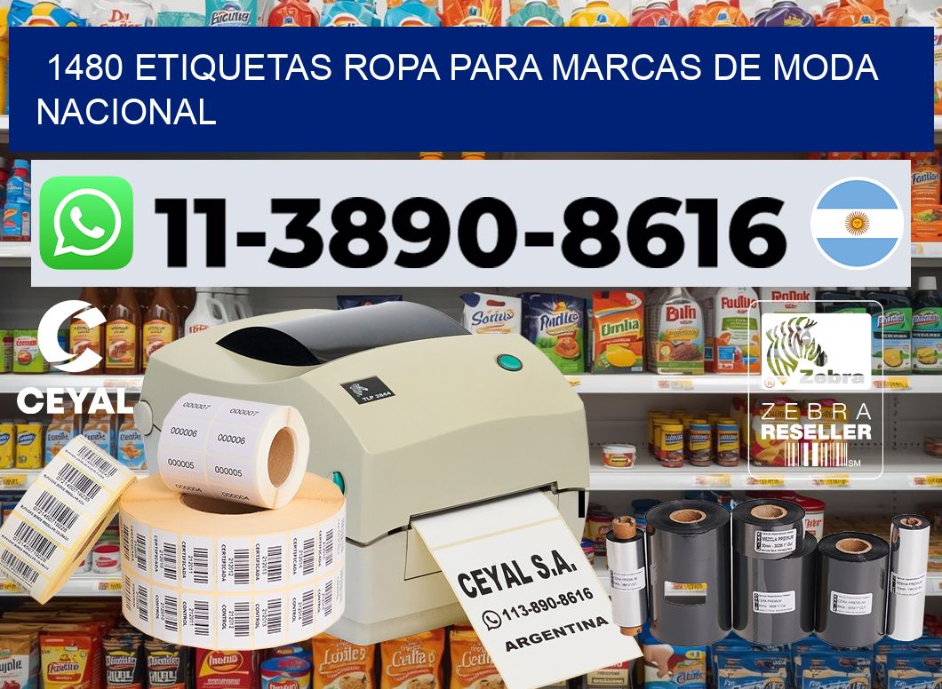 1480 Etiquetas ropa para marcas de moda nacional