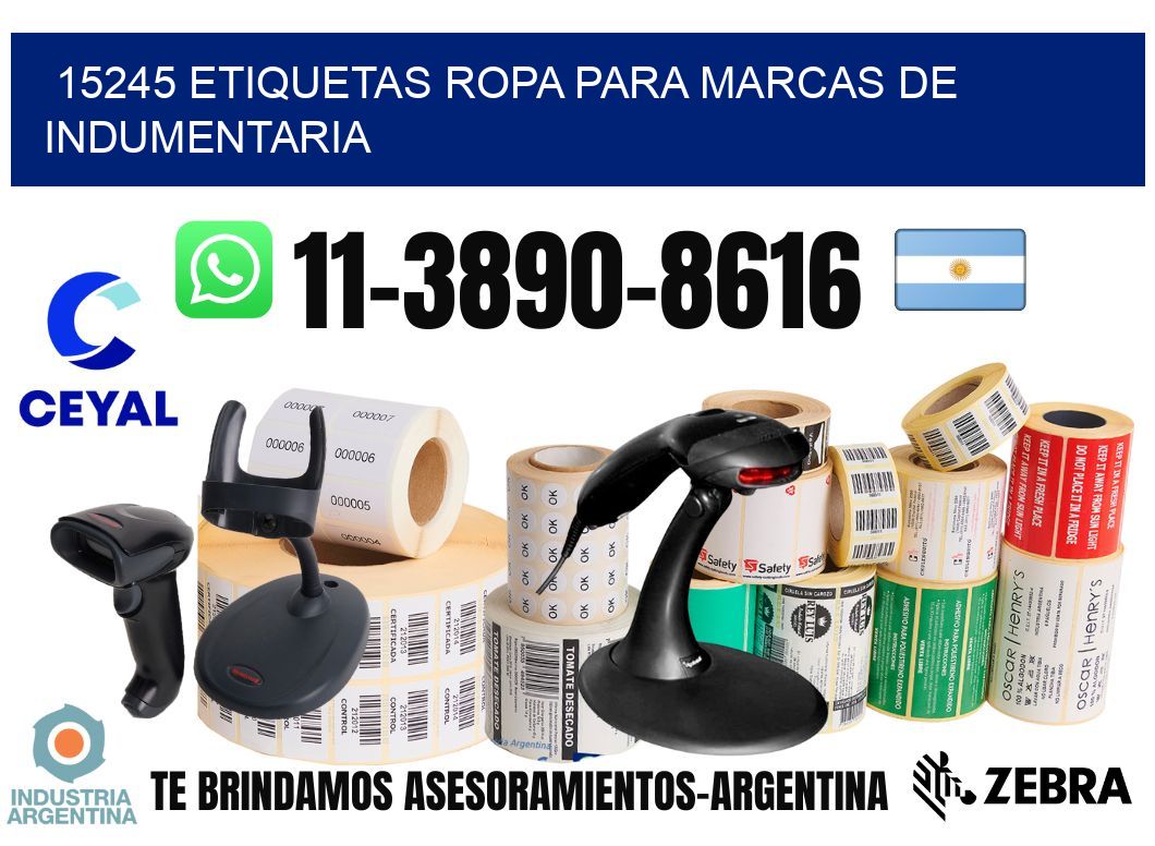 15245 Etiquetas ropa para marcas de indumentaria