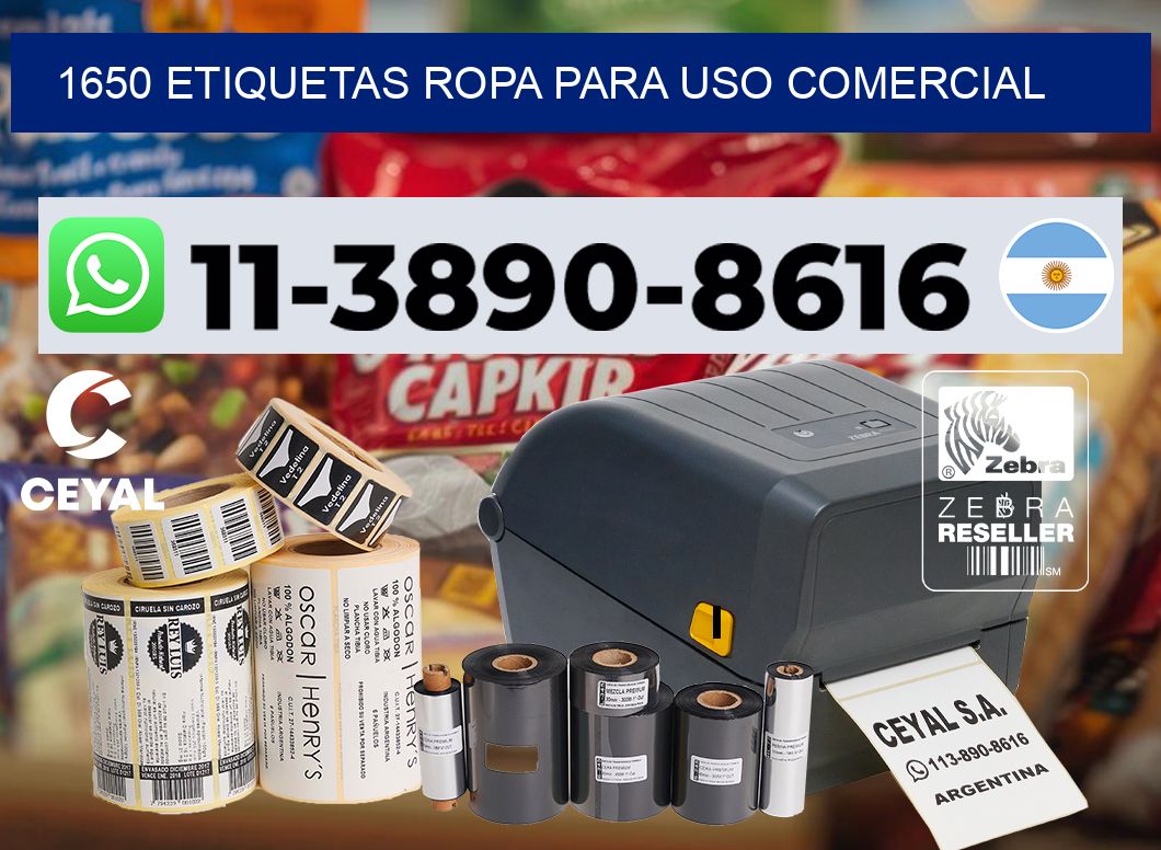 1650 Etiquetas ropa para uso comercial