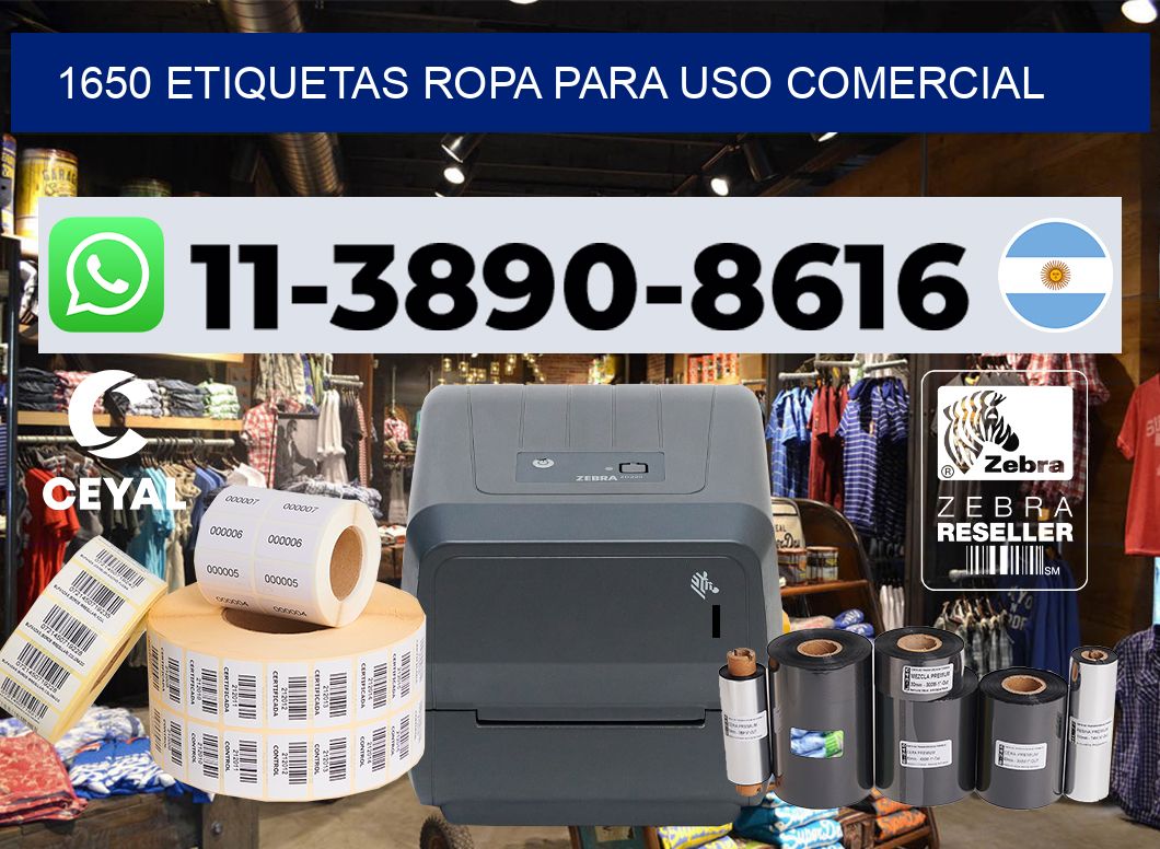 1650 Etiquetas ropa para uso comercial