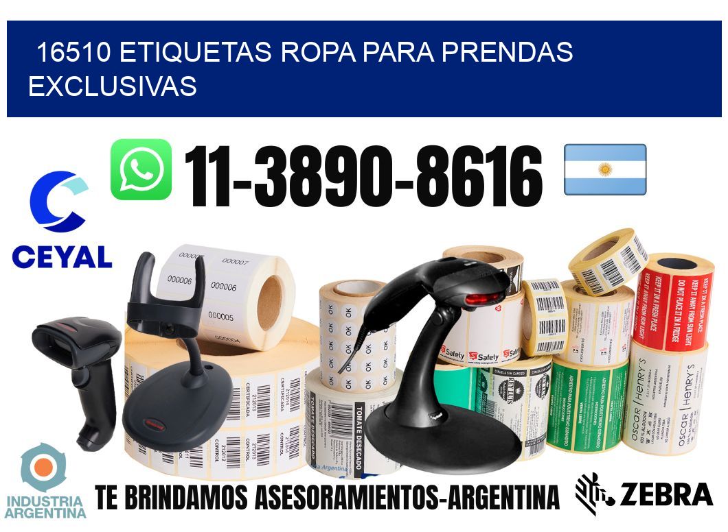 16510 Etiquetas ropa para prendas exclusivas