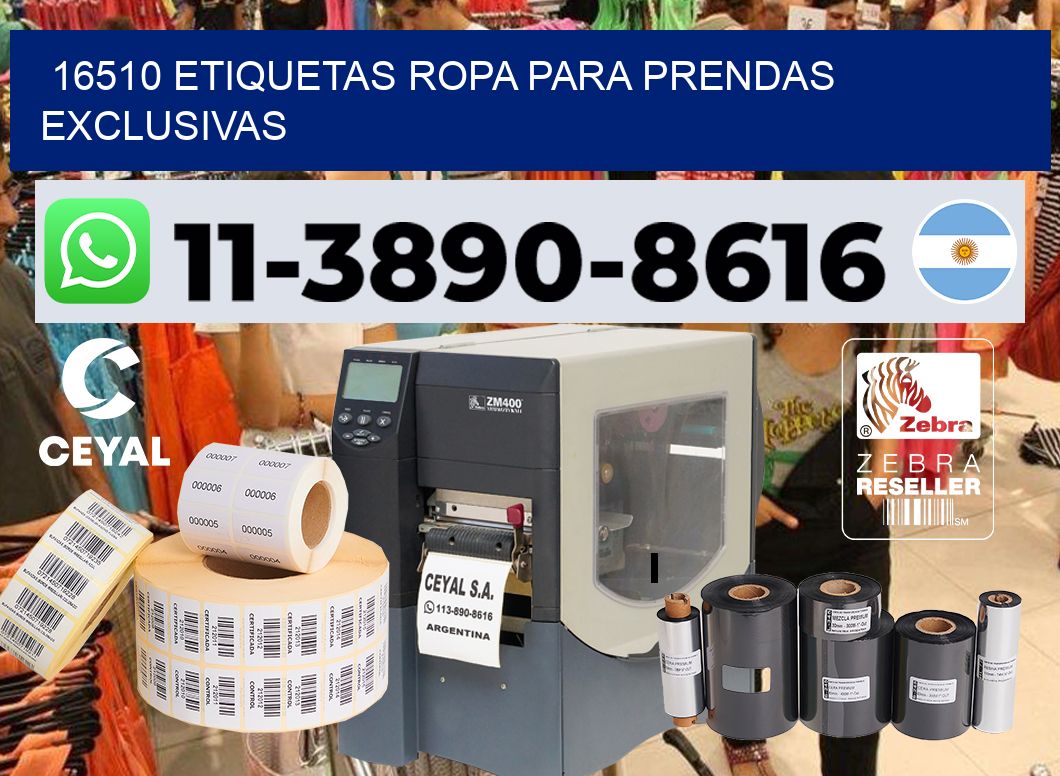 16510 Etiquetas ropa para prendas exclusivas