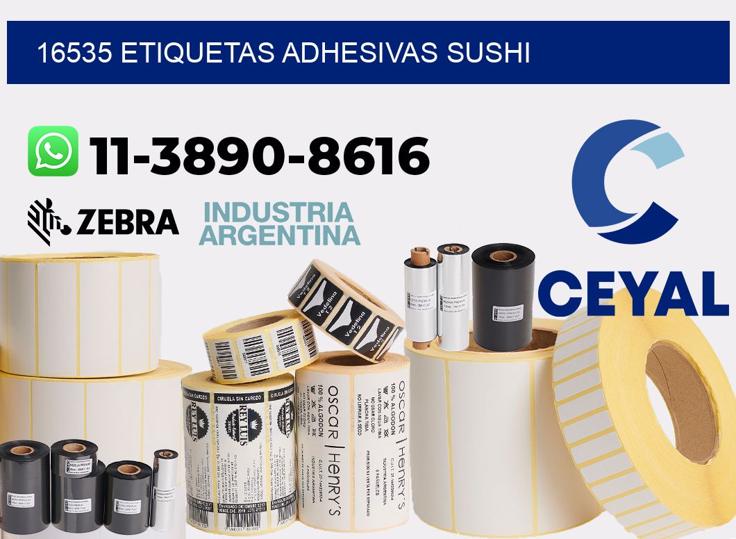 16535 etiquetas adhesivas sushi