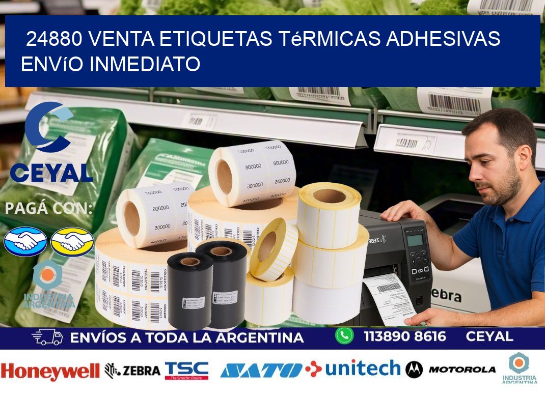 24880 venta etiquetas térmicas adhesivas envío inmediato